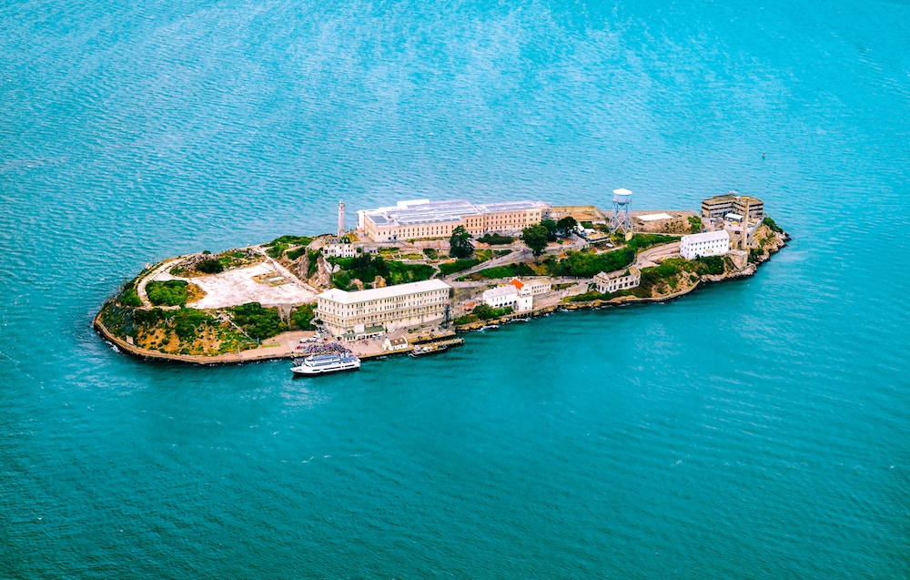 Ariel view of Alcatraz